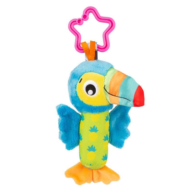 Playgro - Clipsy Tamika Toucan Squeak Hanging Toy