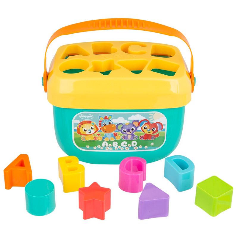 Playgro - Animal Alphabet Sorting Bucket Educational Toy Set - Multicolor - 9 Pcs