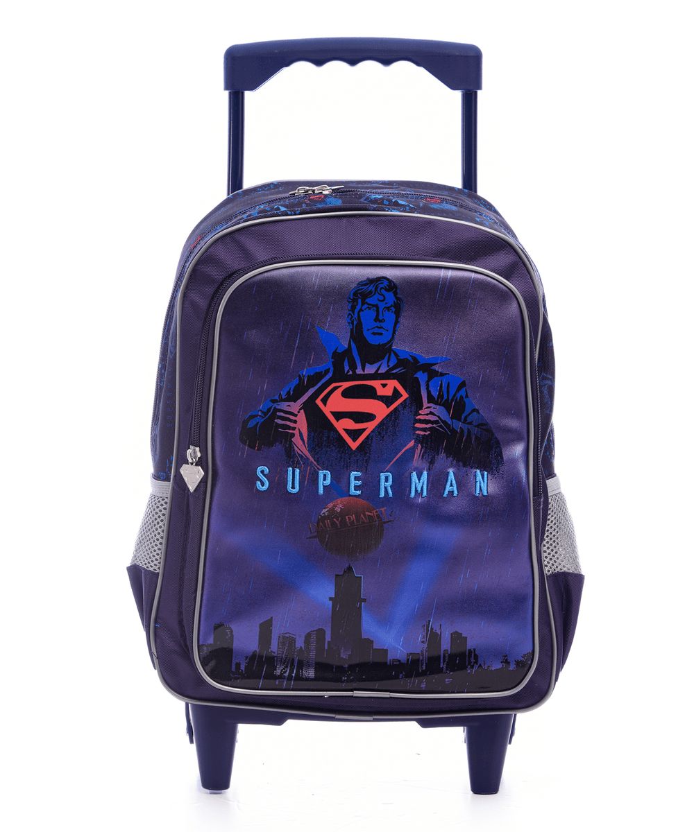 Superman - School Trolley Bag - Blue - 14-inch