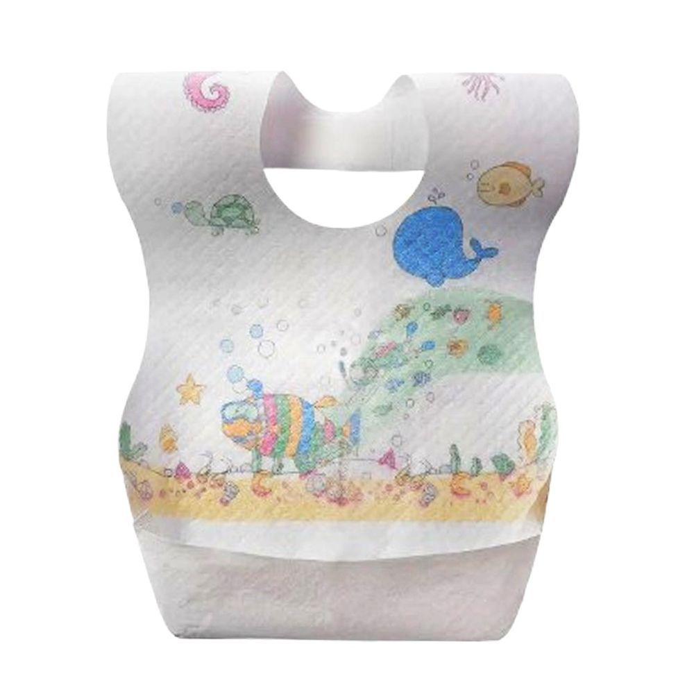 Cute 'n' Cuddle - Disposable Bibs - Fish Pattern - Pack Of 50