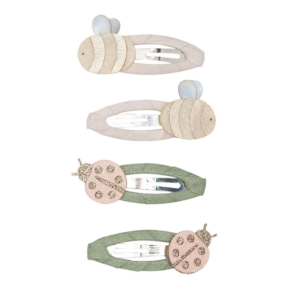 Mimi & Lula - Bee & Ladybird Hair Clips - Multicolor - 4 Pcs