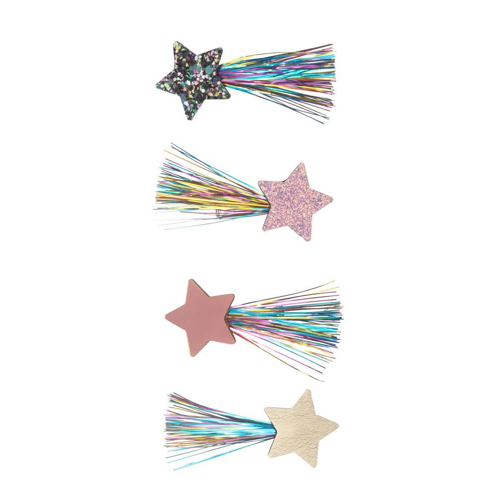 Mimi & Lula - Comet Tinsel Hair Clip Set - Multicolor - 4 Pcs