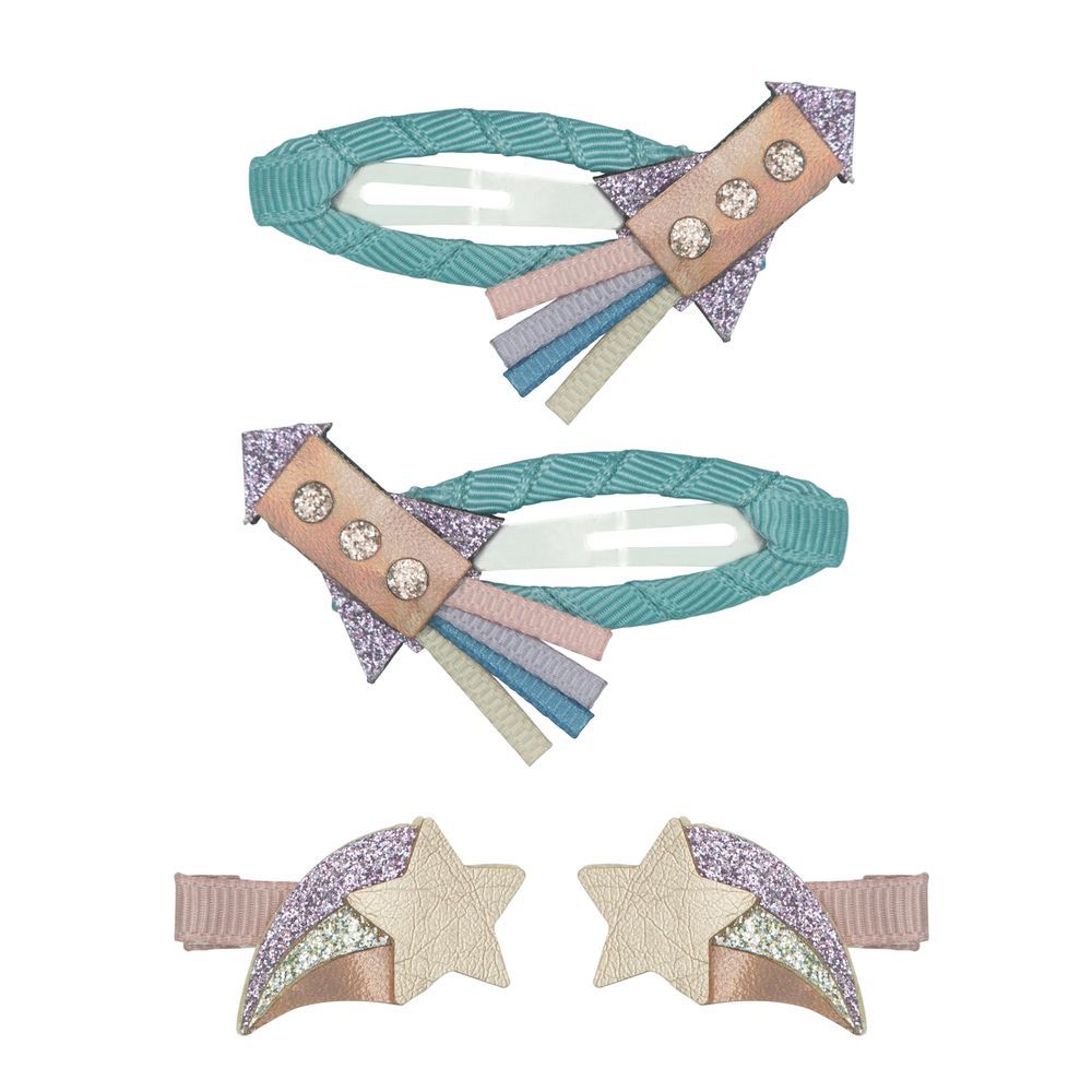 Mimi & Lula - Rocket Hair Clip Set - Multicolor - 4 Pcs