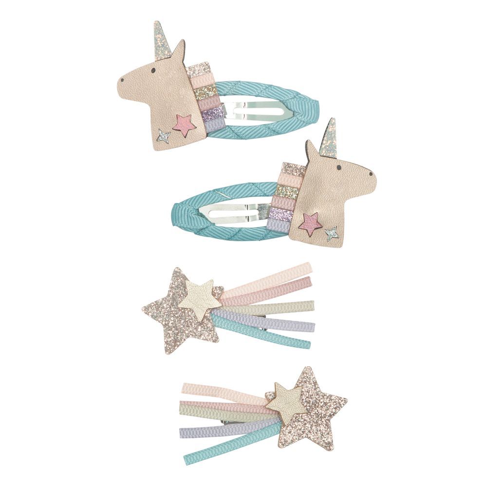 Mimi & Lula - Unicorn Clic Clacs Hair Clips - Multicolor - 4 Pcs