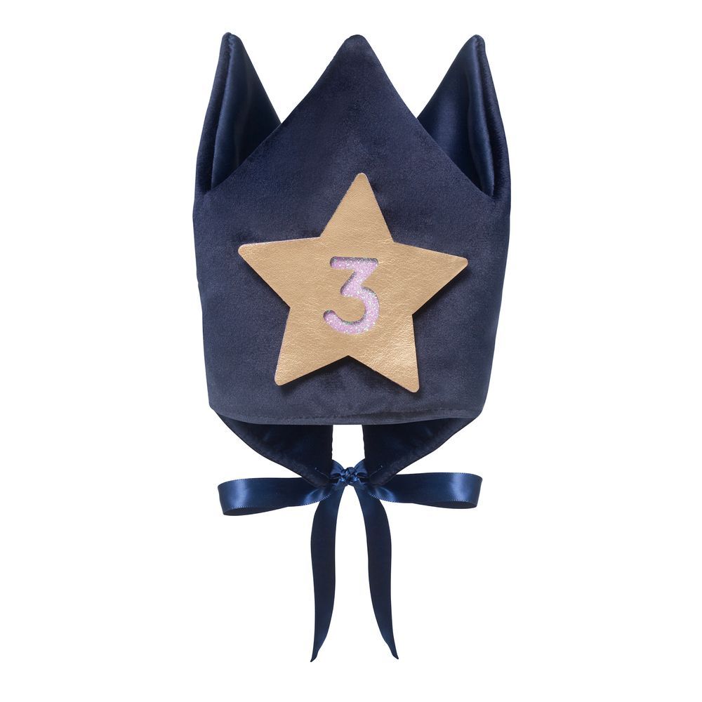 Mimi & Lula - 3rd Birthday Crown - Blue/Gold