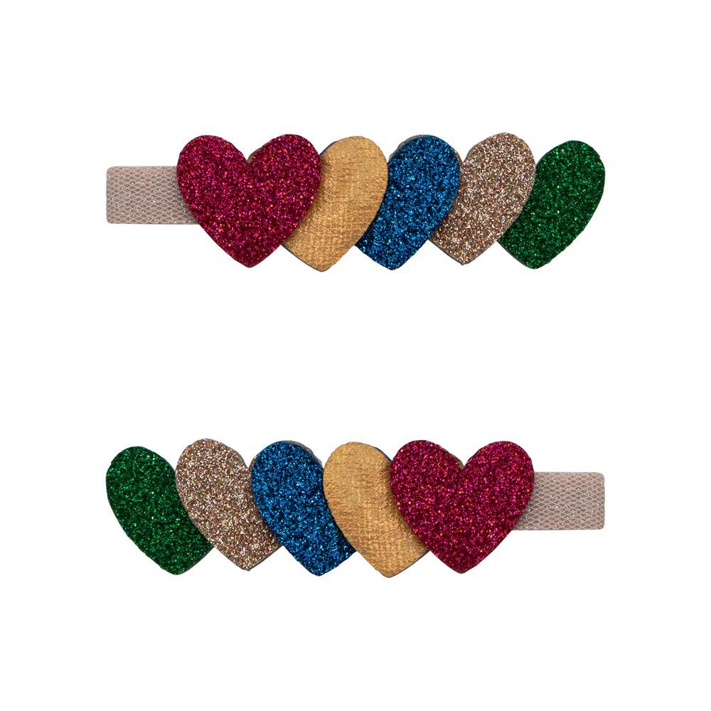 MiMi & LULA - Jazzy Layered Heart Clips - 2pcs