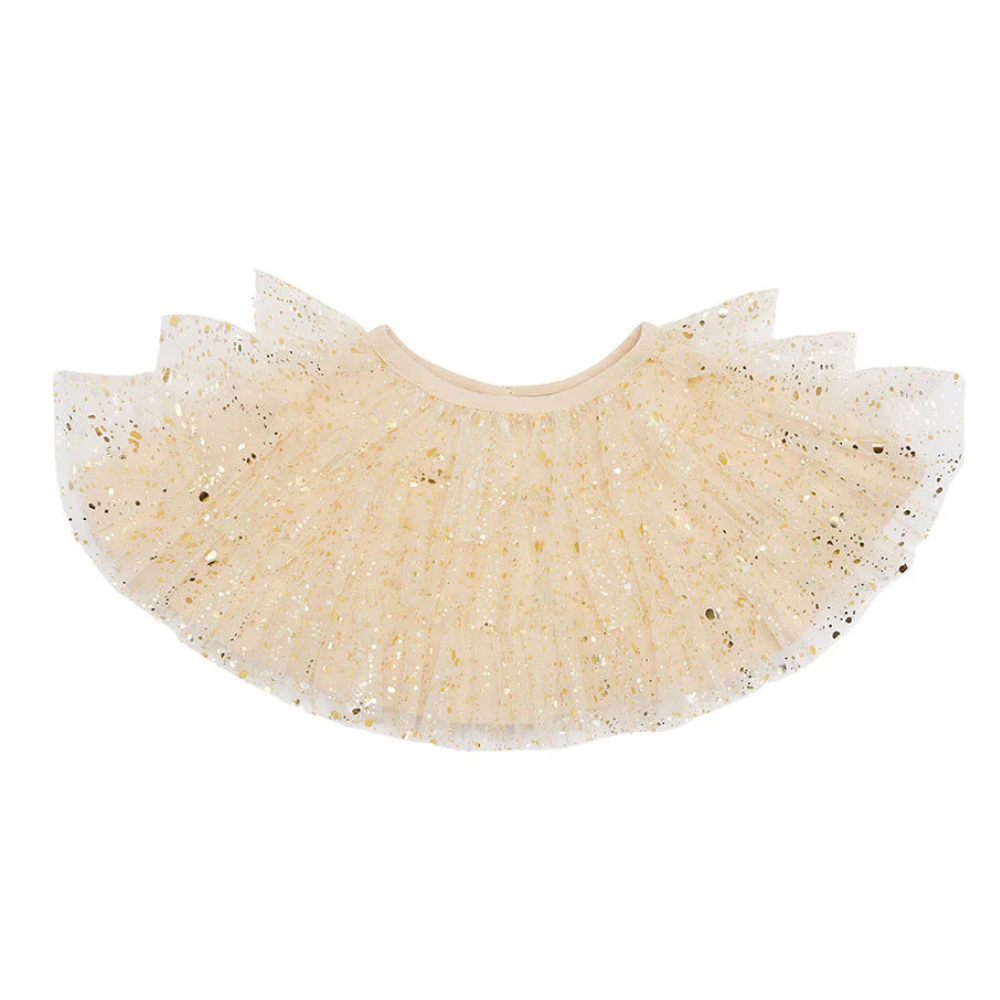 Bob & Blossom - Sparkle Layered Tulle Cape - Gold - One Size