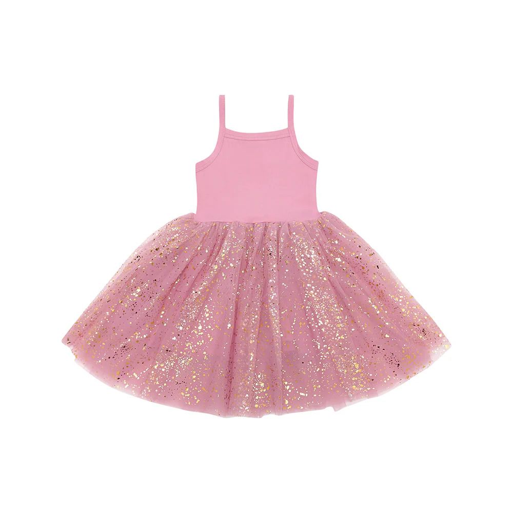 Bob & Blossom - Girl's Sleeveless Sparkle Dress - Rose