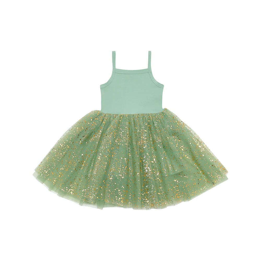 Bob & Blossom - Girl's Sparkle Sleeveless Dress - Green