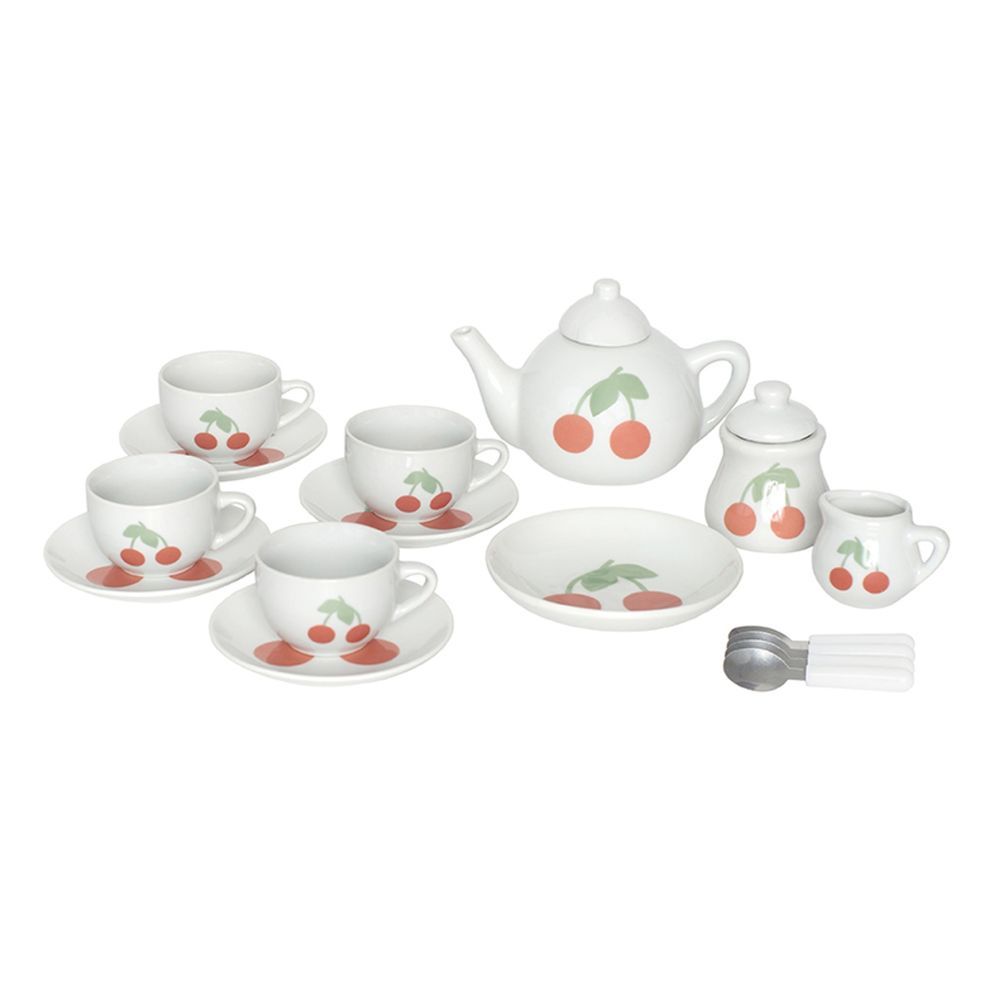 Jabadabado - Porcelain Tea Pretend Playset - White - 18 Pcs