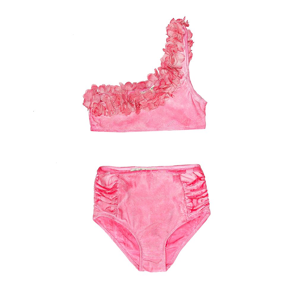 Reborn - Princess Bikini Top And High Waist Bottoms - Pink