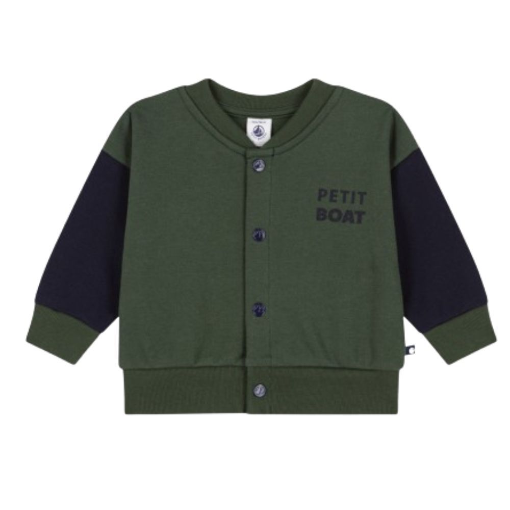 Petit Bateau - Boy'S Fleece Baseball Jacket