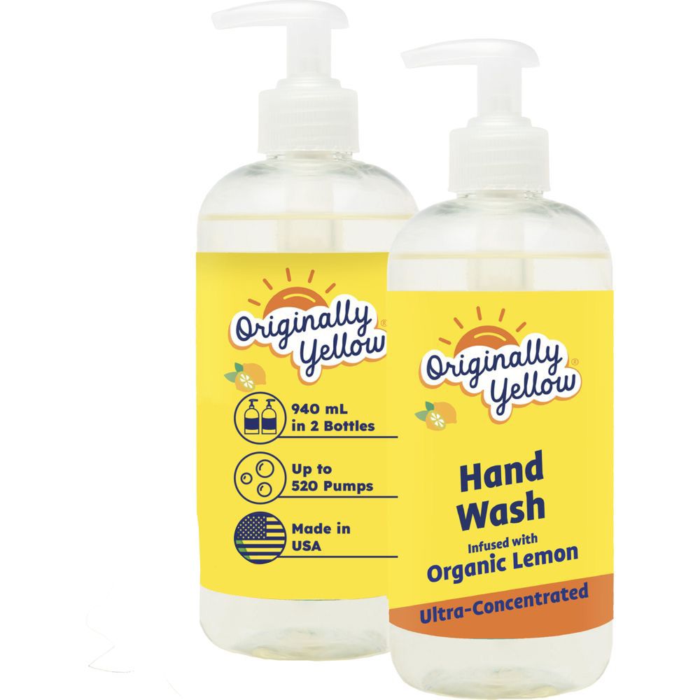 Originally Yellow - Organic Lemon Infused Hand Wash - 470 ml - Pack of 2