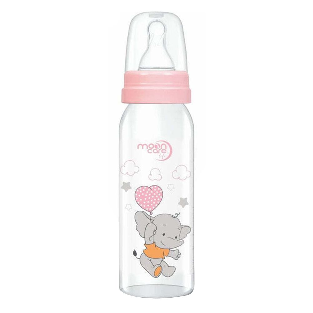 Mooncare - Feeding Bottle - Pink - 250 ml