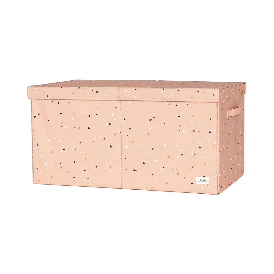 3 Sprouts - Recycled Folding Toy Chest - Terrazzo Clay