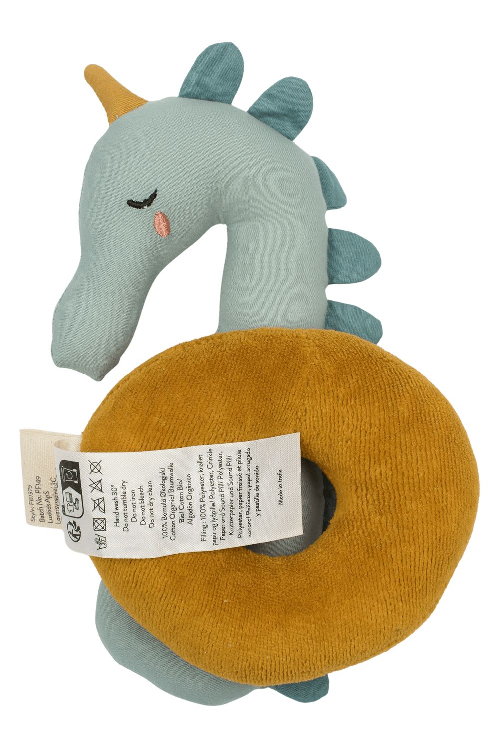 Fabelab - Organic Cotton Rattle - Seahorse