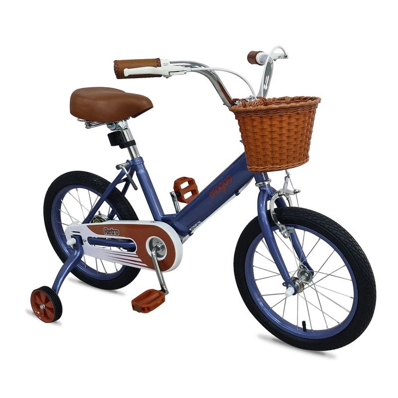 Mogoo - Retro Kid's Bicycle - Blue - 16-Inch