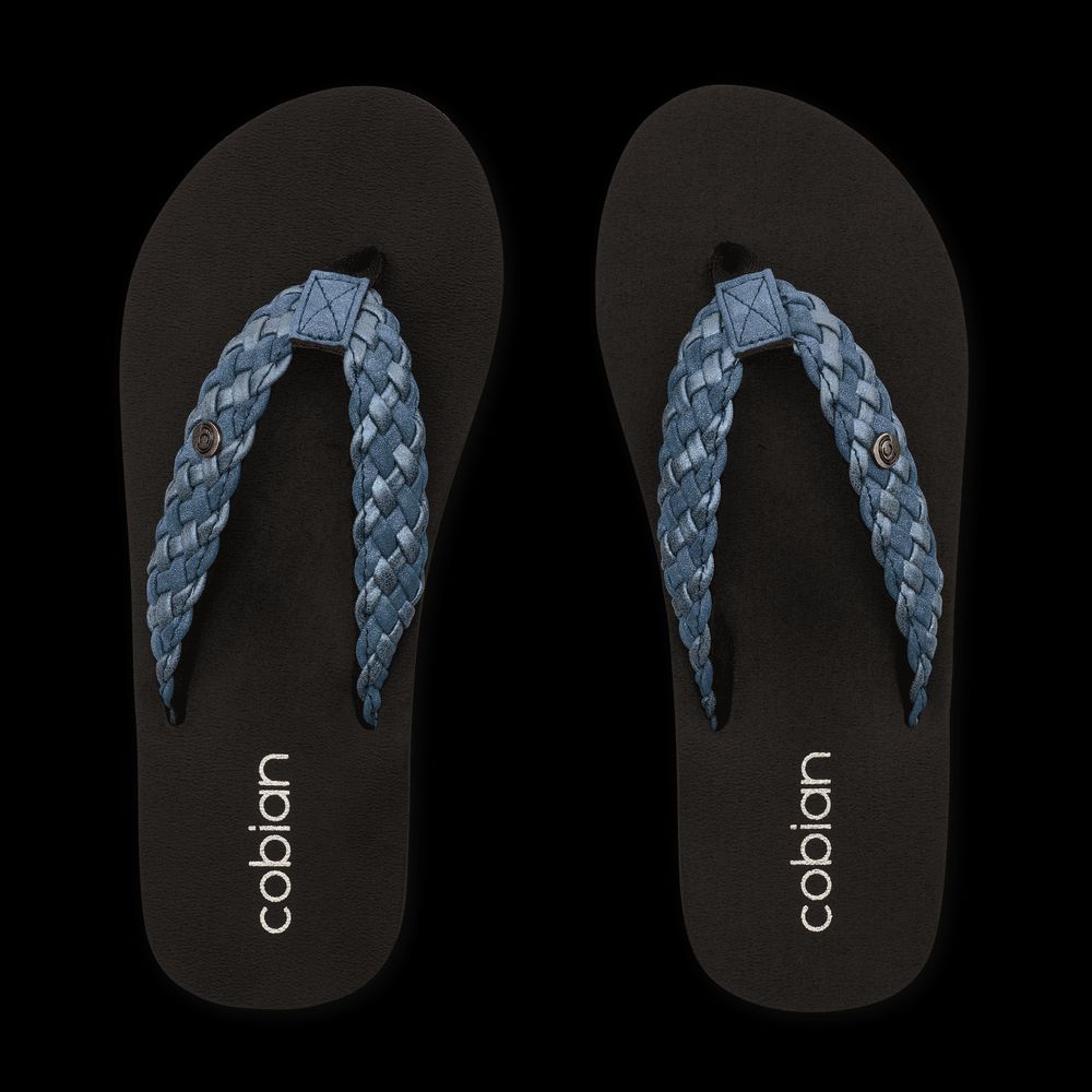 Cobian - Women's Braided Bounce Flip Flop - Indigo