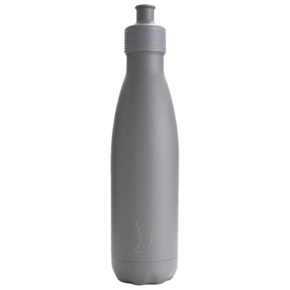 Chillys - Sports Stainless Steel Water Bottle - Monochrome Grey - 500 ml