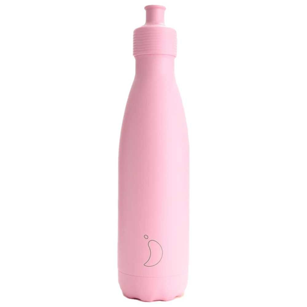 Chillys - Sports Stainless Steel Water Bottle - Pastel Pink - 500 ml