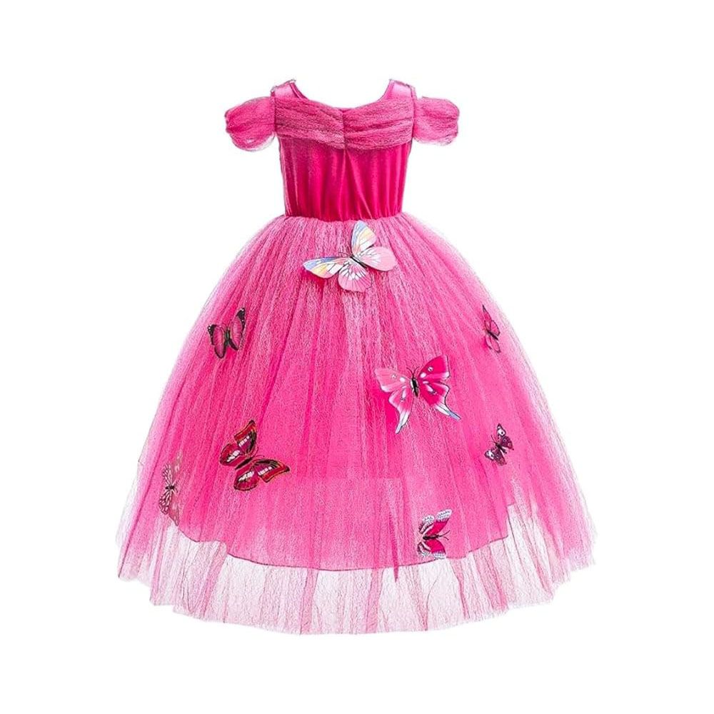 Ukr - Girl's Princess Aurora Dress - Pink - 120 cm