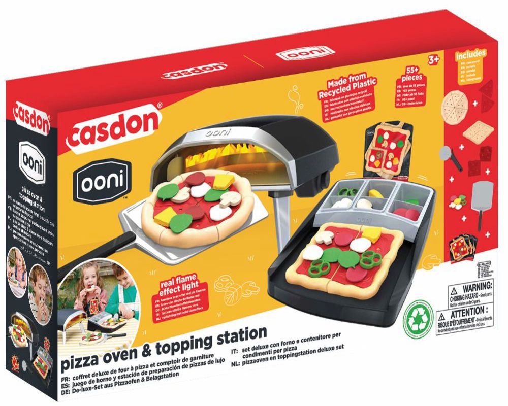 Casdon - Ooni Deluxe Pizza Toy Playset - 55+ Pcs