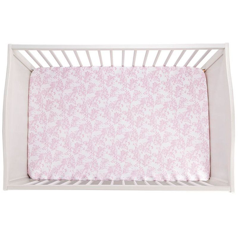 Nini - Baby Crib/Cot Fitted Sheet Only - Aura Grandeur Pink - 70x140 cm