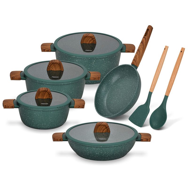 Fissman - Cookware Set - Green - 11 Pcs