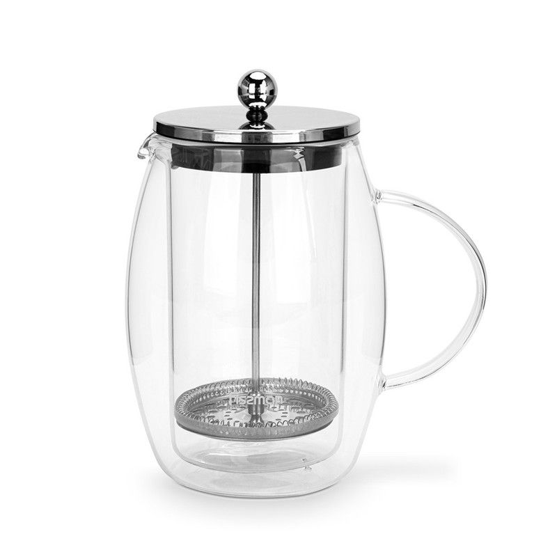 Fissman - Borosilicate Glass Double Wall French Press Coffee Maker - 1000ml