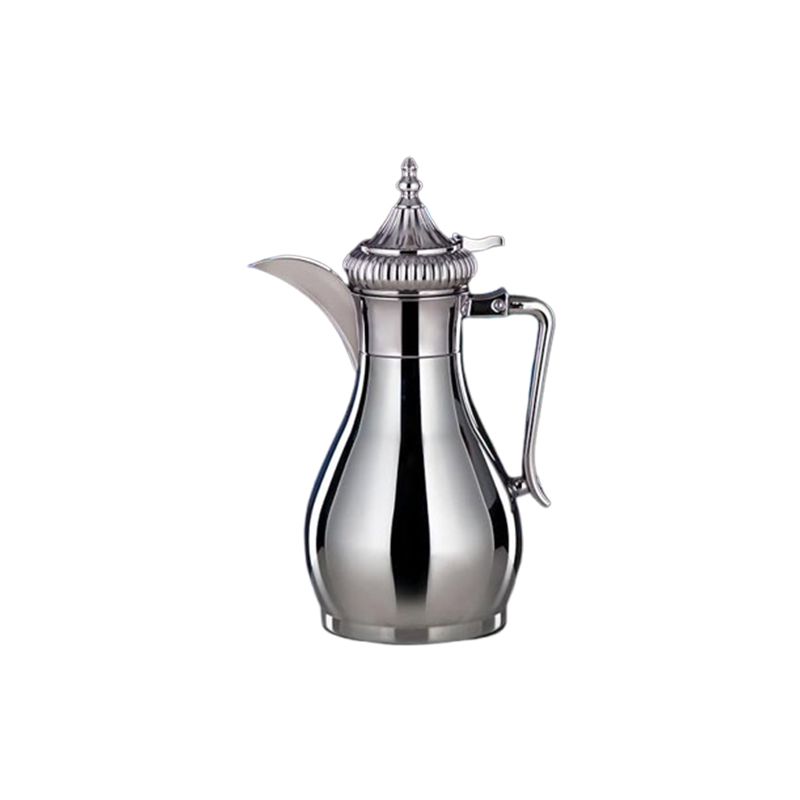 Bamboo Bark - Double Walled Insulated Vacuum Flask - Silver - 0.6 L