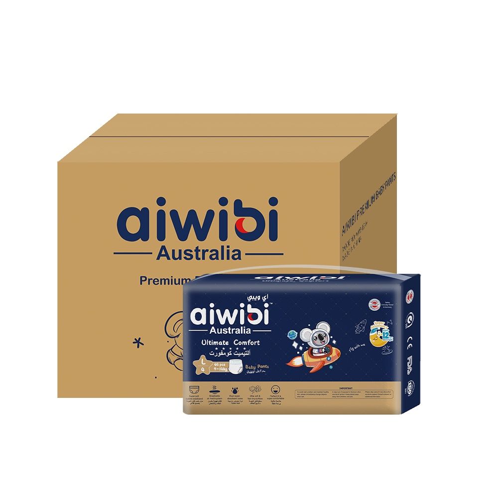 Aiwibi - Baby Dry Night Pants - 9-14kg - Pack of 4 - 176 pcs - Large