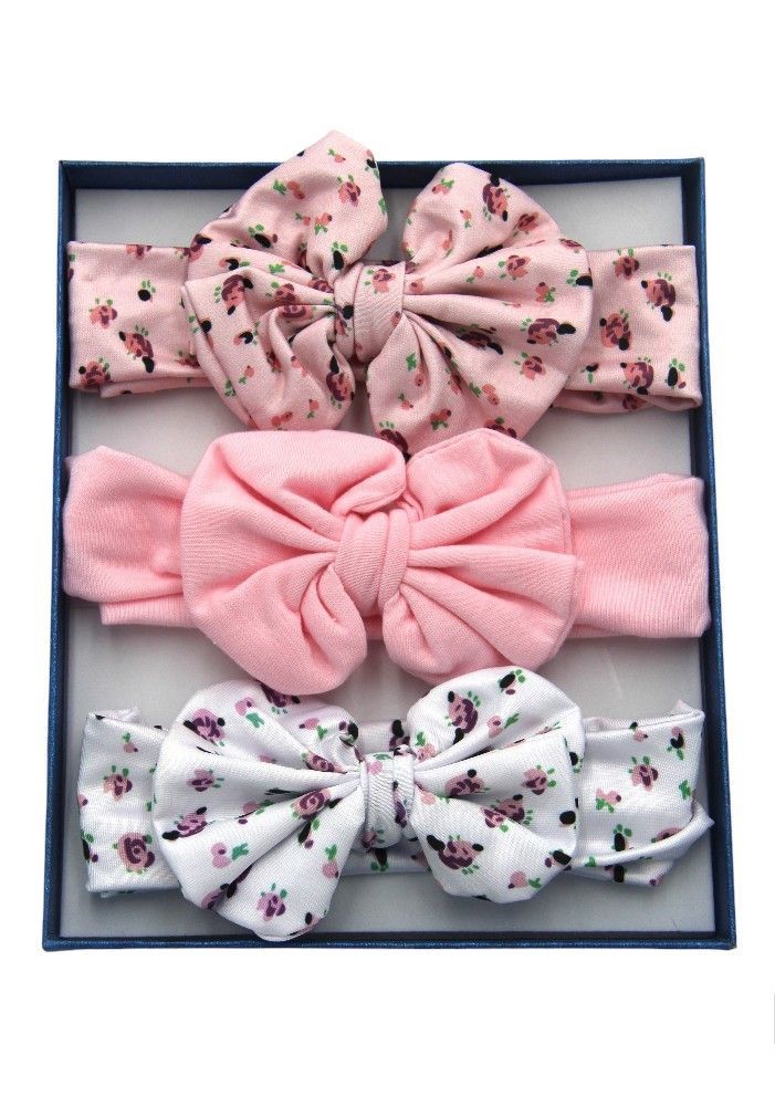 Bambimici - Olivia Headband Ribbon - Floral - 3 Pcs