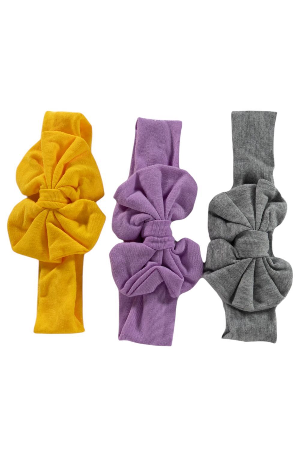 Bambimici - 3pc-Set - Olivia Solid Ribbon Headband - Multicolor