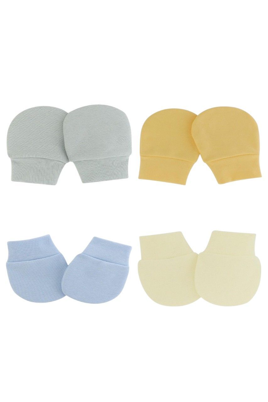 Bambimici - 4pc-Set - Little Snuggles Baby Mittens - A - Multicolor