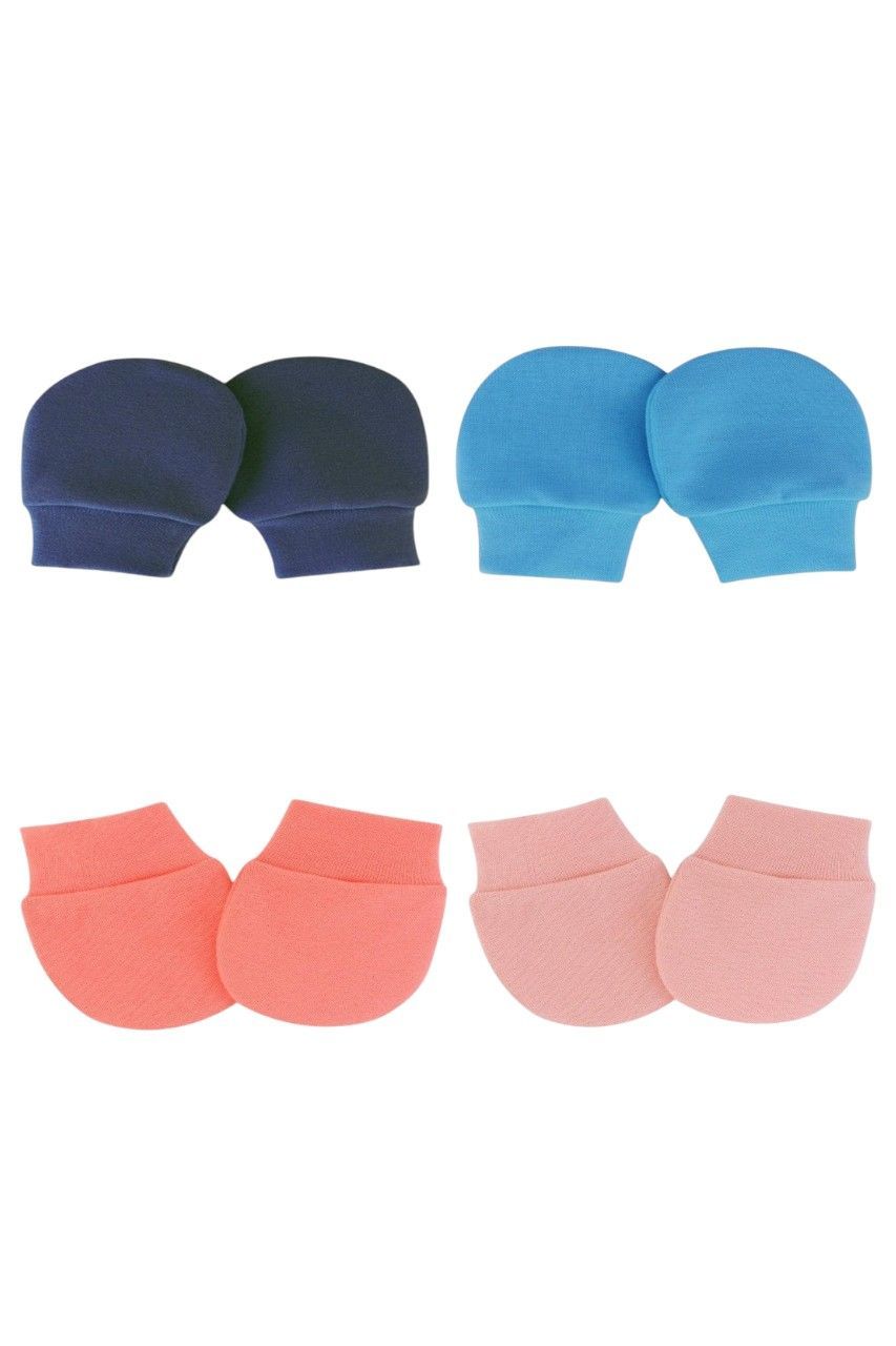 Bambimici - 4pc-Set - Little Snuggles Baby Mittens - B - Multicolor