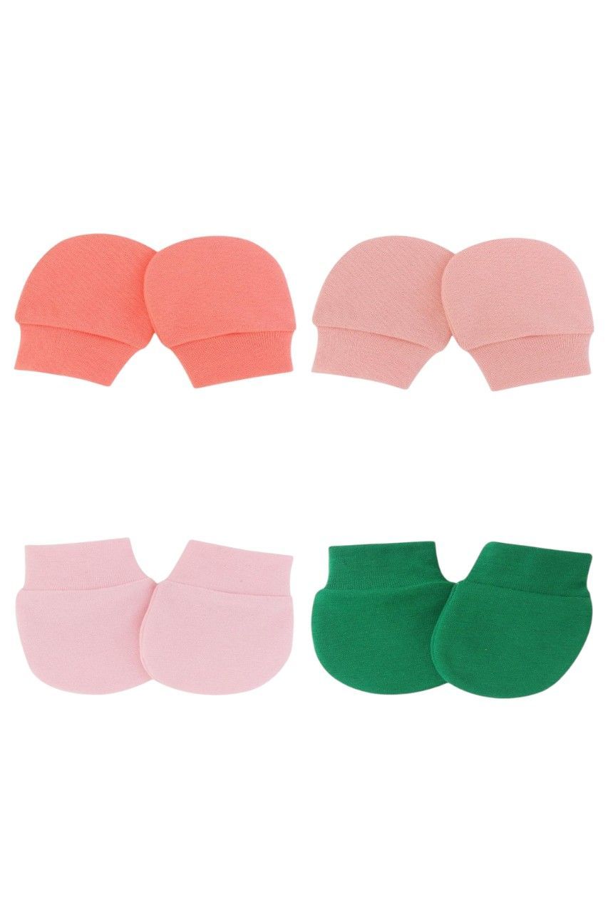 Bambimici - 4pc-Set - Little Snuggles Baby Mittens - F - Multicolor
