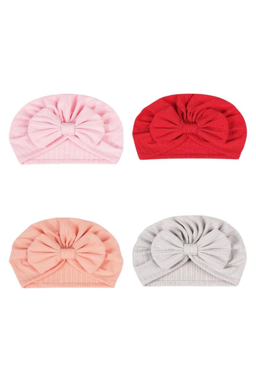 Bambimici - Babybow Turban Hat - Set 1 - 4 Pcs