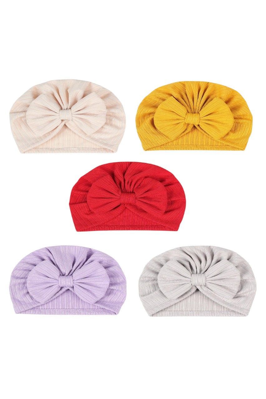 Bambimici - Babybow Turban Hat - Set 1 - 5 Pcs