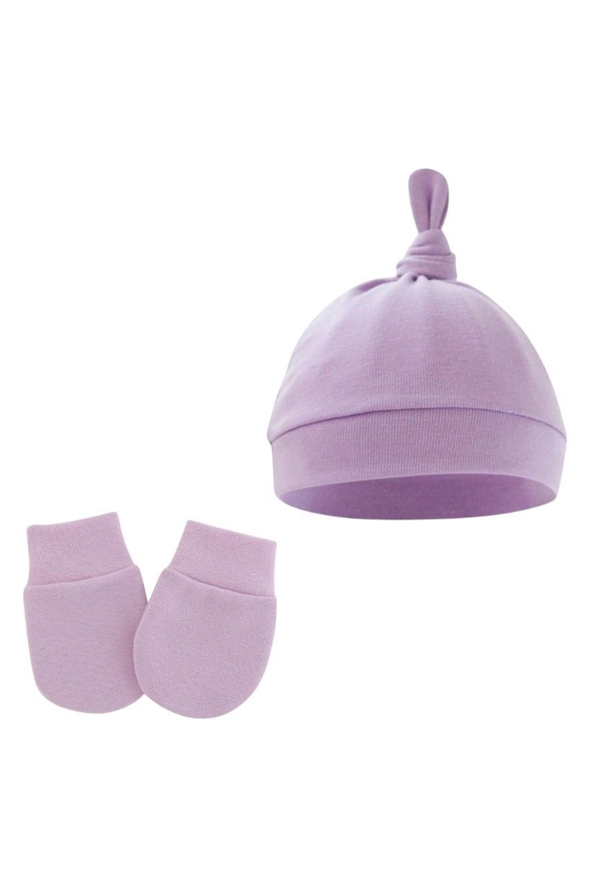 Bambimici - 2pc-Set - Tinytops Baby Beanie And Mittens - Purple