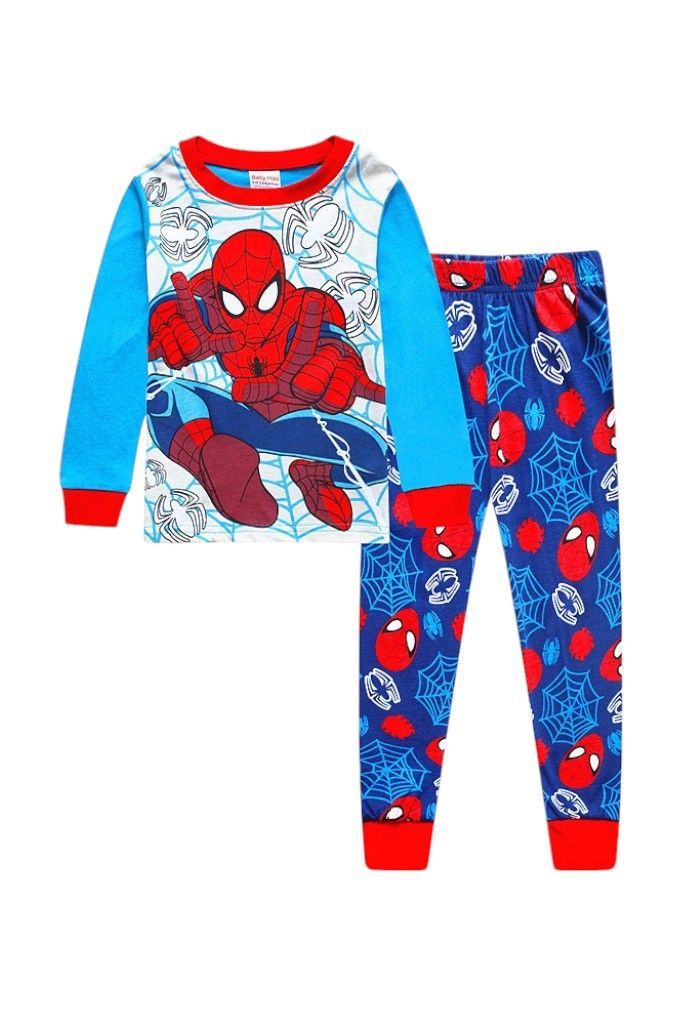 Daniel - 2pc-Set - Boy's Little Spidey Printed Pyjama Top And Pants - Multicolor