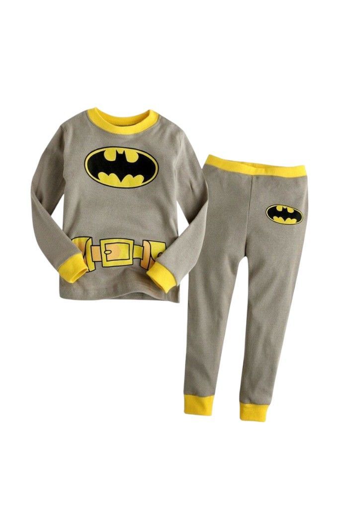 Daniel - 2pc-Set - Boy's Batman Cave Printed Pyjama Top And Pants - Multicolor