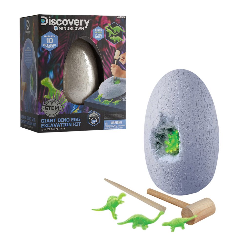 Discovery - Mindblown Giant Dino Egg Excavation Kit - 13 Pcs