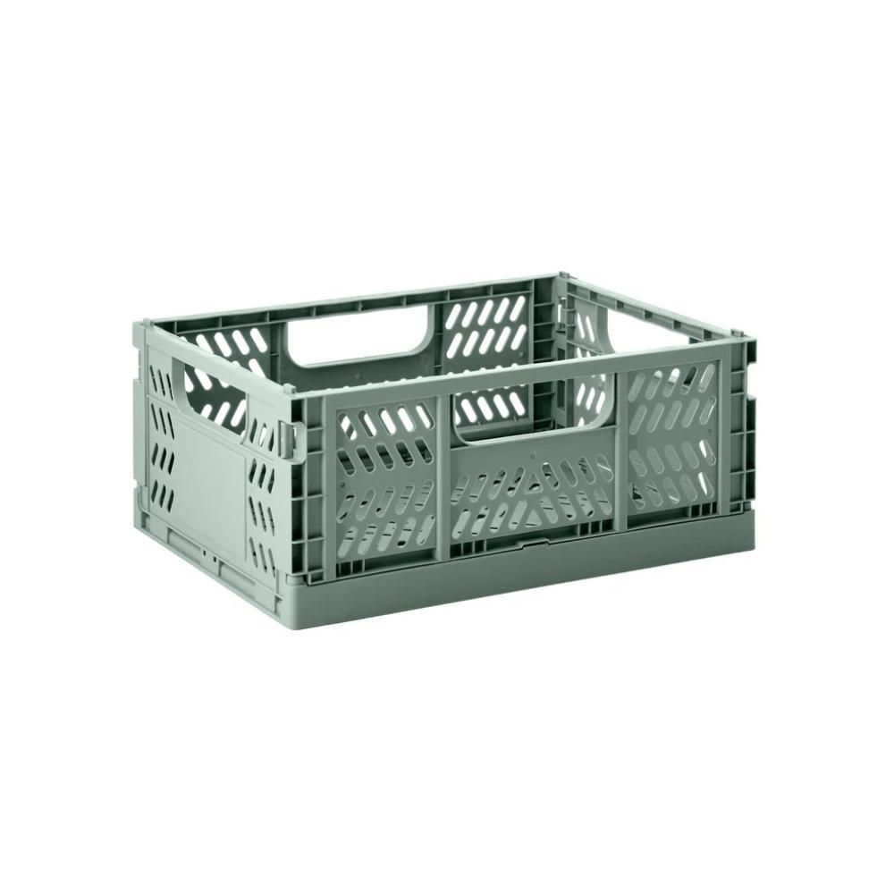 3 Sprouts - Modern Folding Crate - Medium - Green