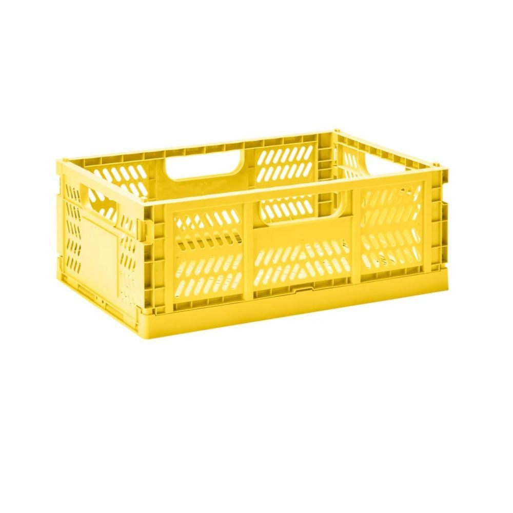 3 Sprouts - Modern Folding Crate - Large - Yellow