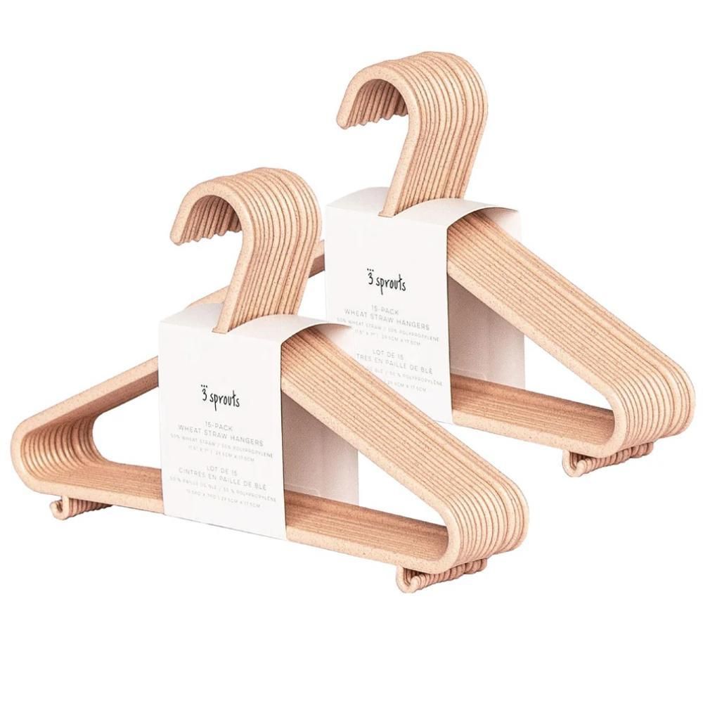 3 Sprouts - Wheat Straw Hanger - 30pcs - Pink