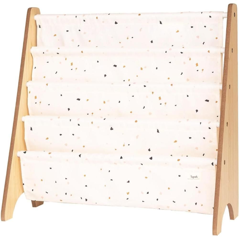 3 Sprouts - Recycled Book Rack - Terrazzo Cream