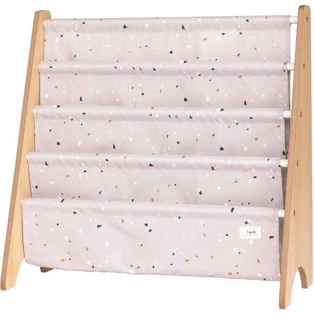 3 Sprouts - Recycled Book Rack - Terrazzo Light Gray