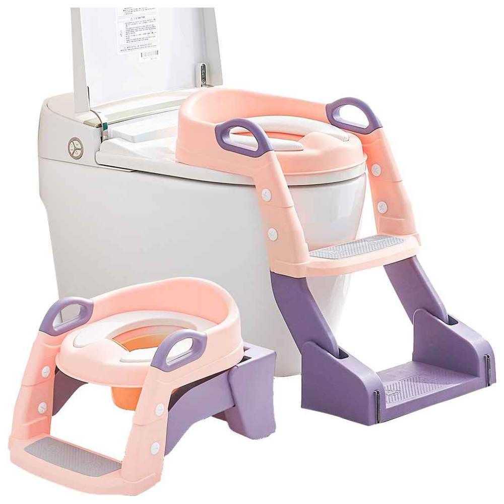 Baybee - Vega 2-in-1 Convertible Western Toilet Potty Seat - Pink