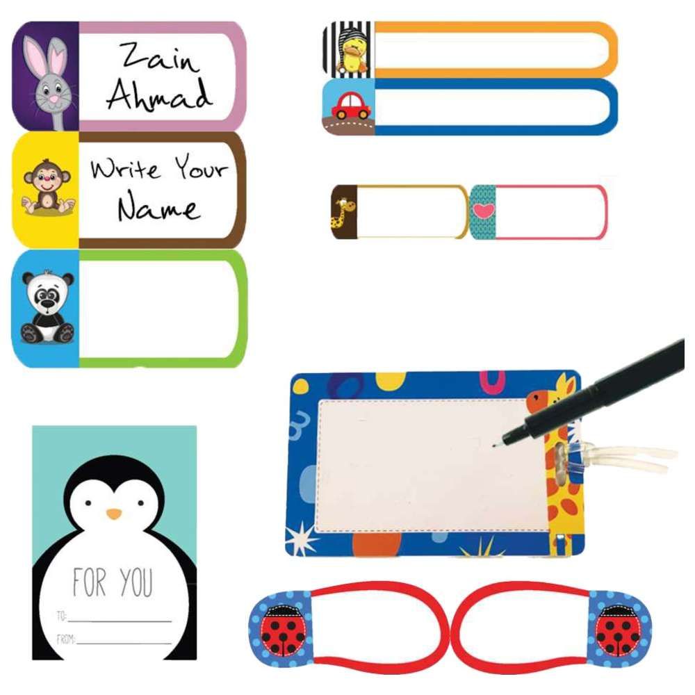 Simplistic - Waterproof Name Label Stickers - 110 Pcs