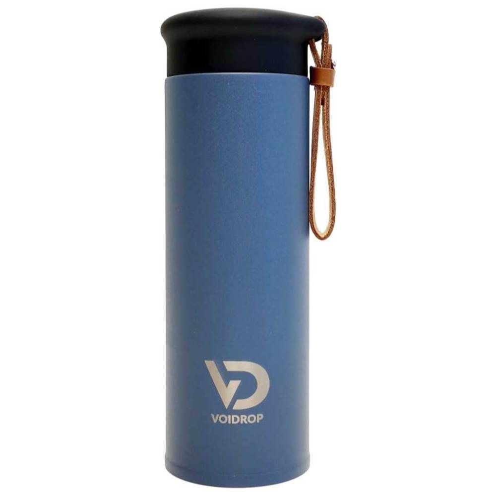 Voidrop - Insulated Water Bottle w/ Filter & PU Strap - Royal Blue - 450 ml